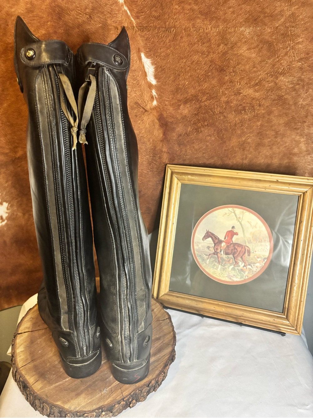 Ariat Women’s Black Leather Tall Riding Boots | Equestrian English Style Size 9B - Picture 5 of 8
